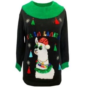 ⚡️🆕 Cute!! Llama Ugly Christmas Sweater